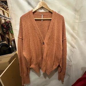 Salmon color Free People Cardigan